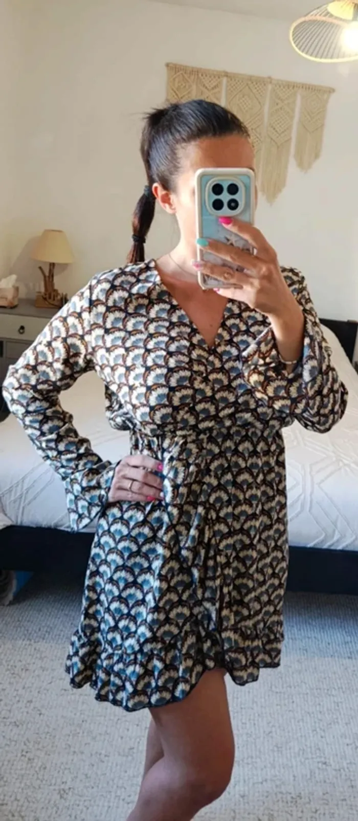 Robe fluide et légère Lilie Rose taille élastique Taille unique - photo numéro 4