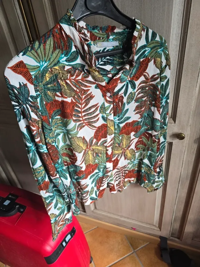 Blouse fleurie et colorée mamouchka paris taille S - photo numéro 6