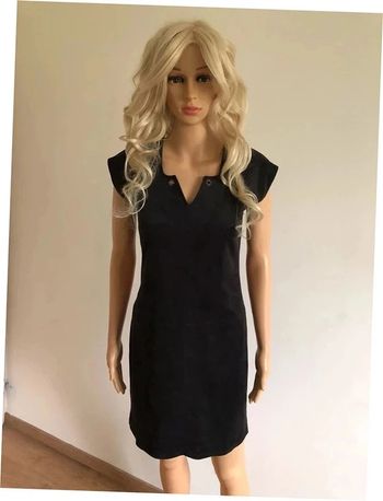 Robe noire neuve en suédine à manches courtes Morgan taille XS (valeur 60€)