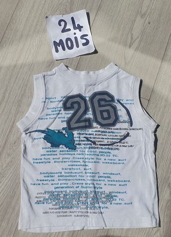 Maillot t-shirt débardeur 2ans garçon