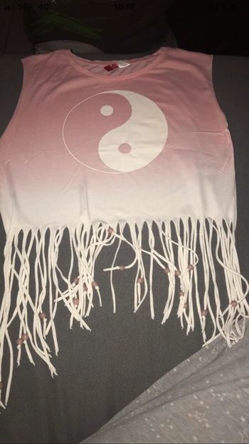 Crop top à frange taille xs h&m