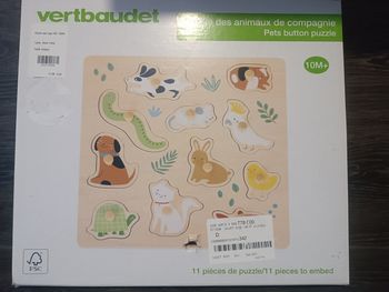 Puzzle en bois animaux de compagnie – Verbaudet – Très bon état