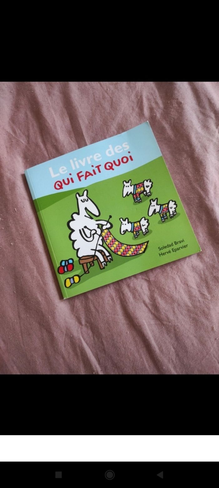 Livre pour enfant Qui fait quoi livre