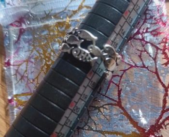 Bague poissons neuve argenté acier taille 55
