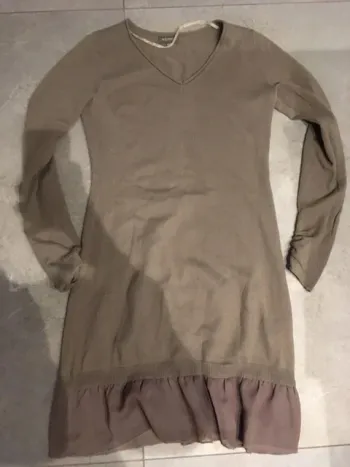 👗 Robe laine marron – Manches longues – Taille 38/40 – In Extenso
