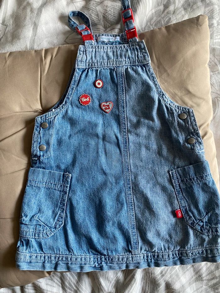 Salopette jean bébé 6 mois obaïbi bleu