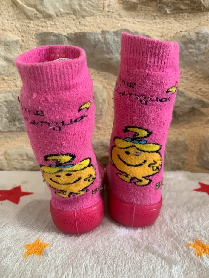 Chaussons chaussettes Isotoner T25/26 Roses - photo numéro 4