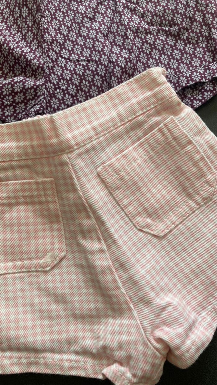 Lot ensemble short vêtement été fille bébé 3 mois garde robe - photo numéro 2