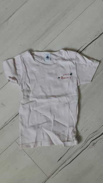 Vêtement fille tee-shirt manches courtes rose Petit Bateau 6 ans