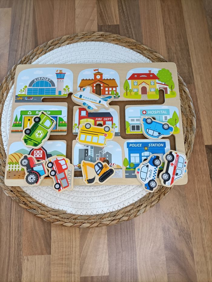 Puzzle labyrinthe bois voitures - photo numéro 2