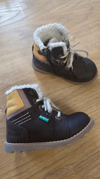 Bottines fourrées cuir Kickers