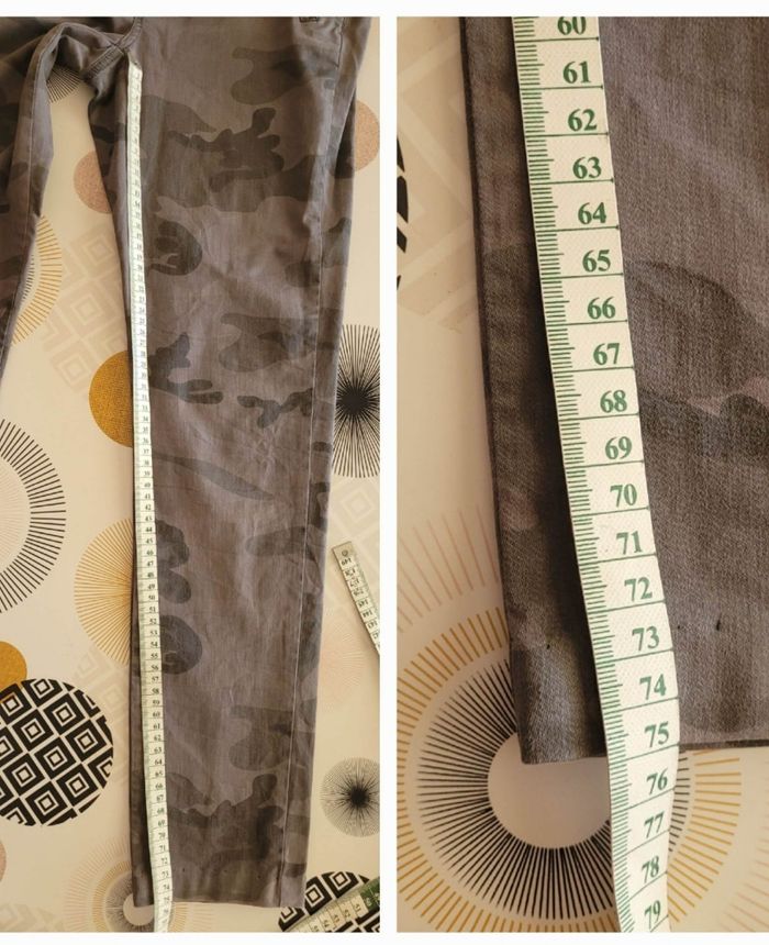 Monoprix Pantalon/Jean Skinny  TFr38 -Imprimé Militaire Tons Gris souris avec 4%Élasthanne en TBE - photo numéro 8
