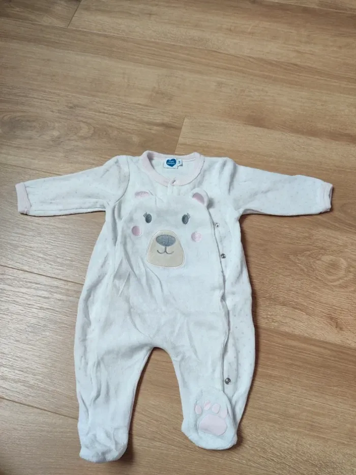 Lot de pyjamas velour 3 mois - photo numéro 8