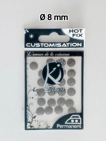 24 Rivets rond étoile thermocollant bronze / Ki-Sign - Ø 8mm