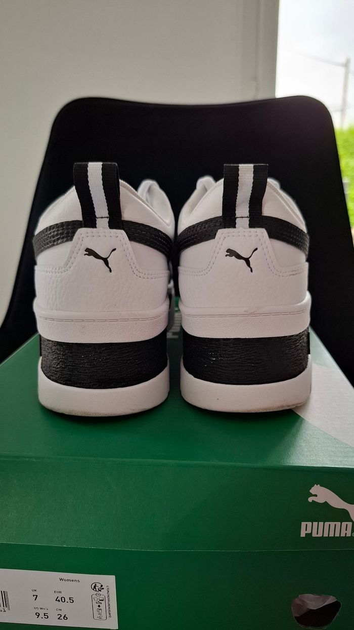 Baskets compensées femme noir blanc puma mode tendance 40.5 - photo numéro 5