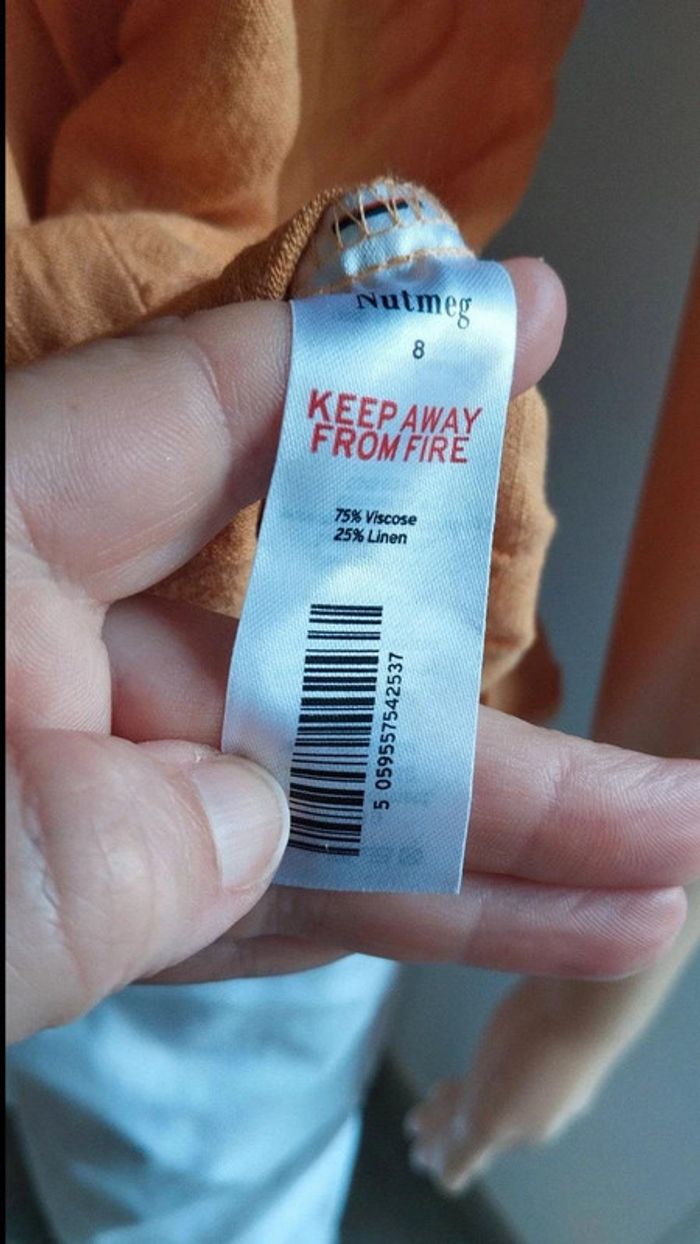 Top haut blouse orange femme taille s - photo numéro 13