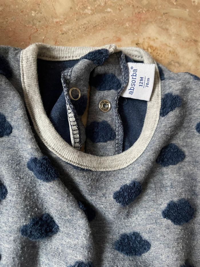 Pyjamas mixte petit nuage 12mois 74cm - photo numéro 4