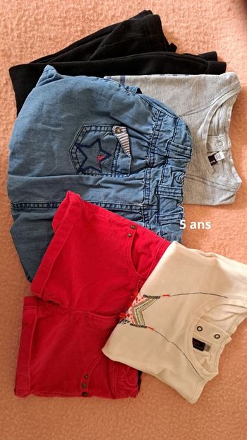 Lot de 5 articles filles 5 ans