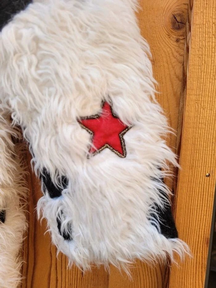 Superbe manteau IKKS en "poils" blanc 🌟 , cœurs et étoiles, 10 ans - photo numéro 7