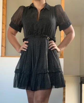 Robe à pois mangano dos nu