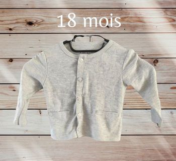 Gilet gris 18 mois