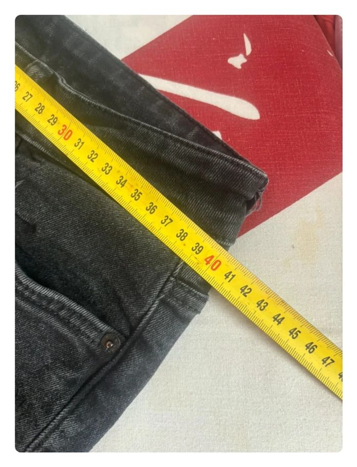 Jeans H&M taille 40 noir chiné regular fit coupe droite - photo numéro 12