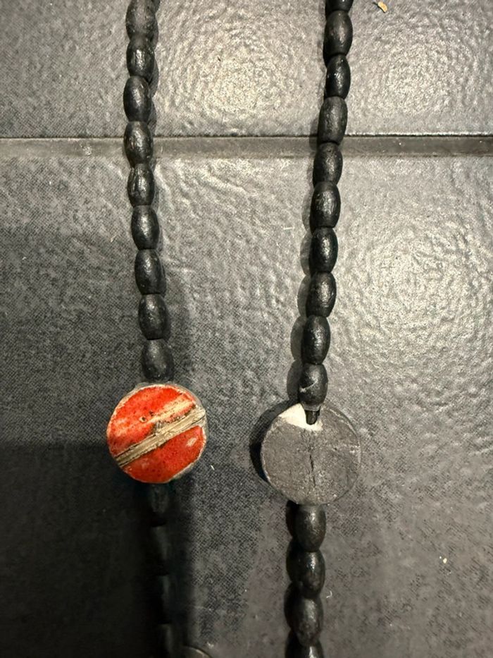 Joli collier artisanale, bois et Pierre , multicolore - photo numéro 4