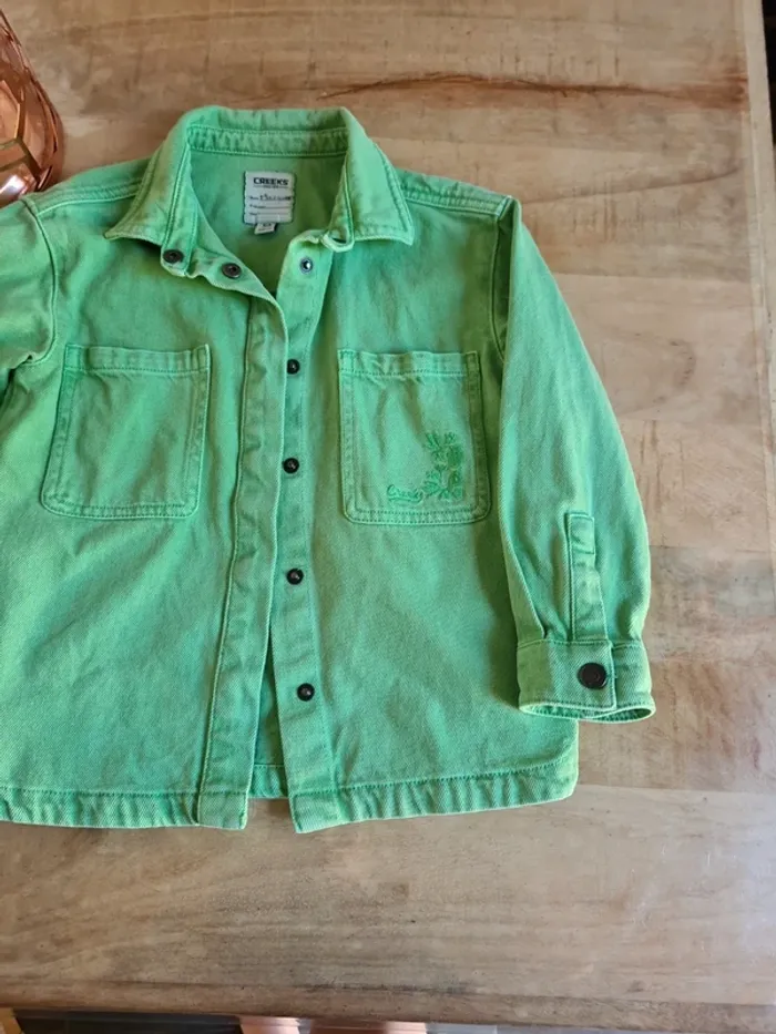 Veste en jean vert 5ans creeks - photo numéro 2