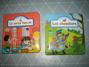 lot de 2 livres l'imagiers boutchou chevaliers et le corps humain