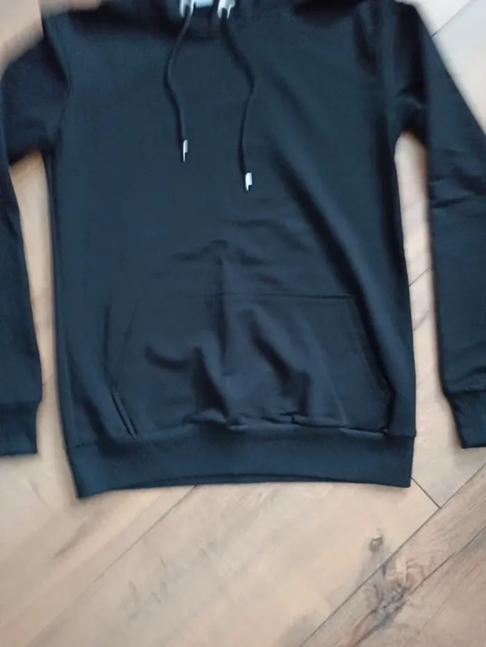 Pull à capuche homme noir manches longues xs - photo numéro 4