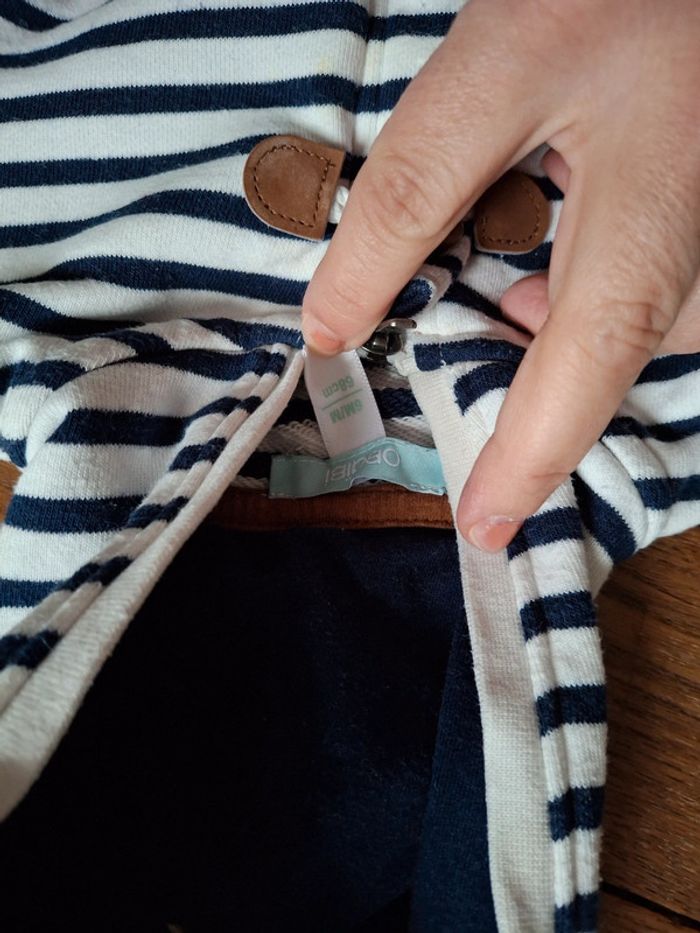 Tenue complète obaibi kiabi jean et marinière 6 mois - photo numéro 4