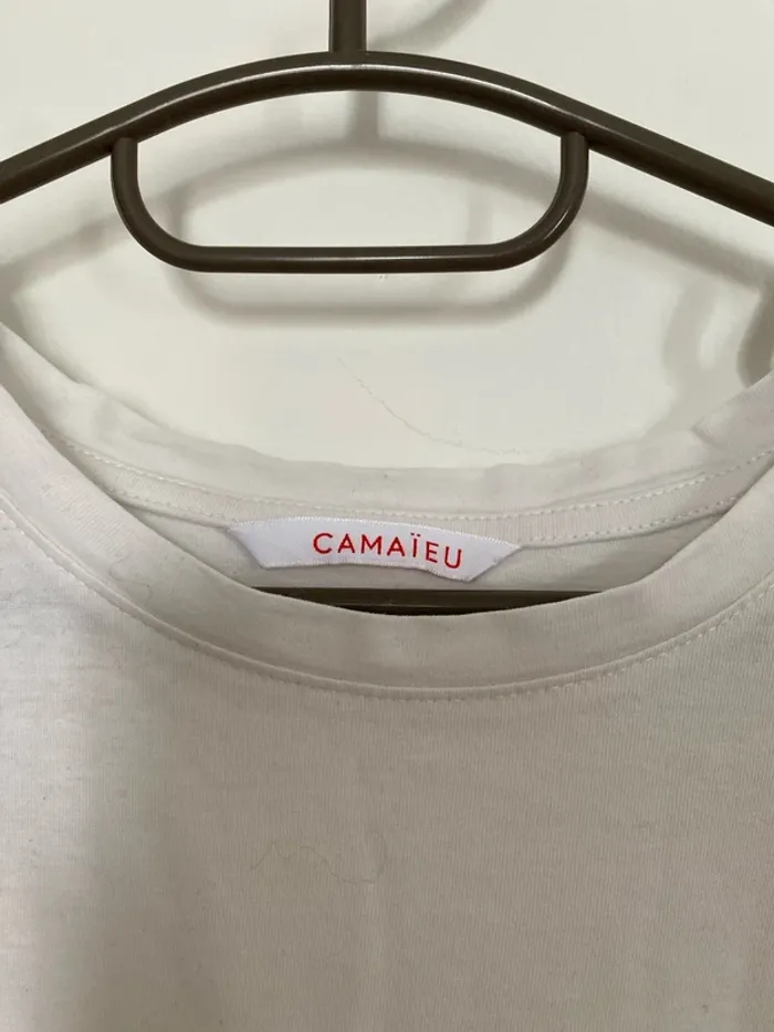 Tee Shirt blanc Camaïeu XS - photo numéro 3