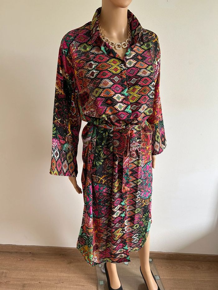 Robe mi longue neuve en soie Trebol taille S/M - photo numéro 2