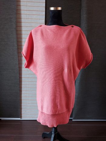 Pull manches courtes corail