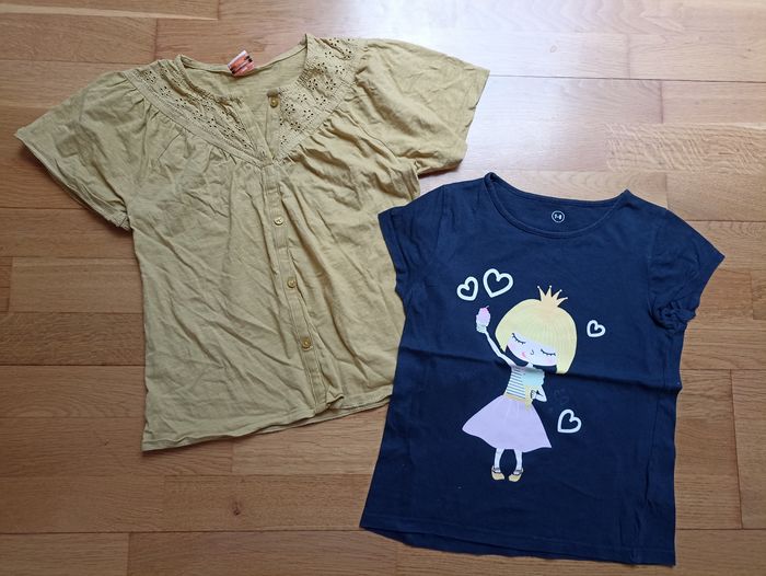 Lot tee shirt manches courtes été fille 8 ans - photo numéro 4