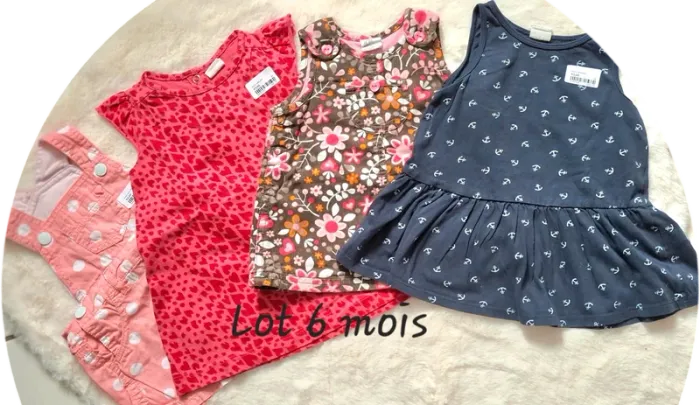 Lot de 4 robes taille 6 mois