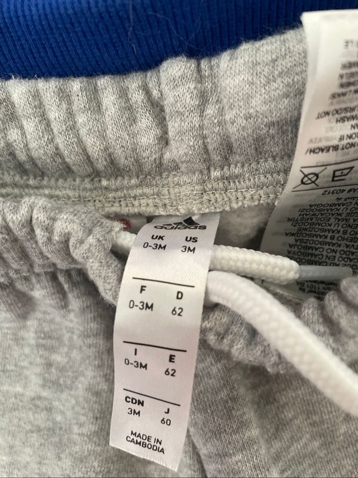 Ensemble Adidas bébé 0-3M bleu et gris - photo numéro 5