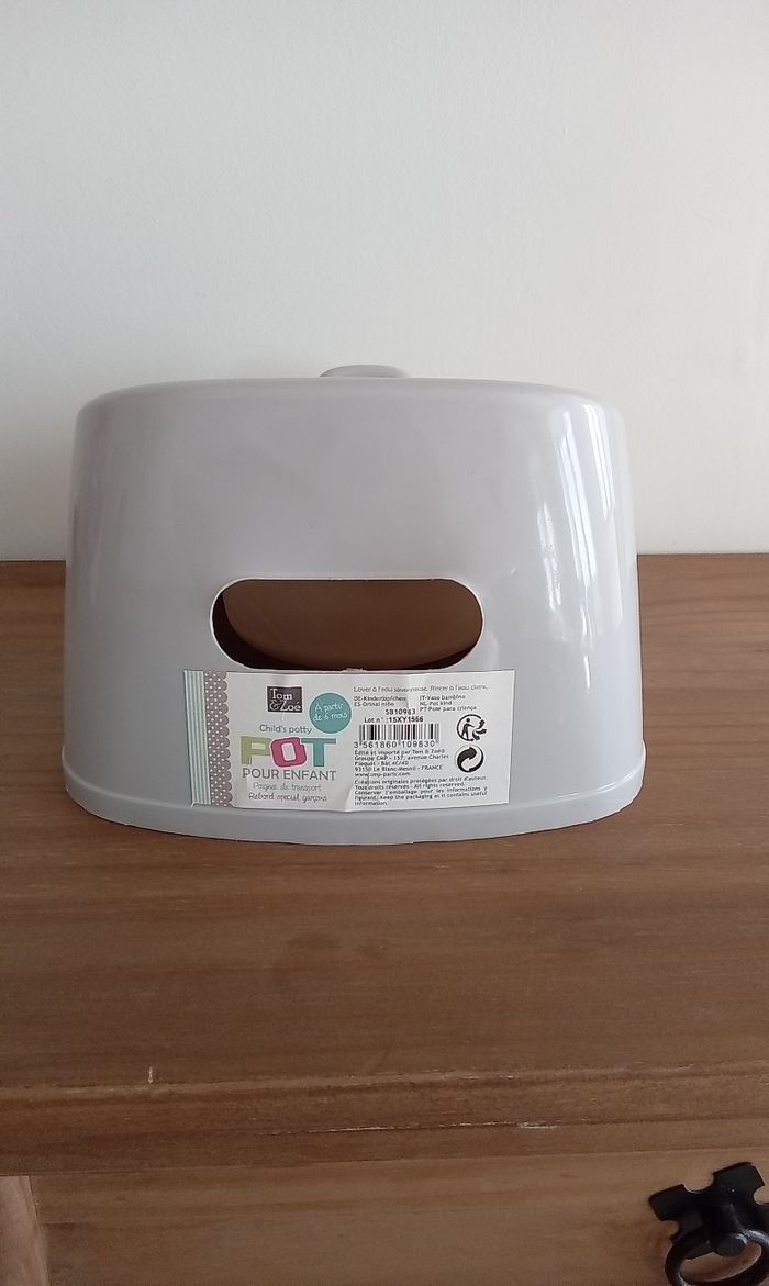 Pot de toilette WC bébé mixte gris et étoiles neuf - photo numéro 2
