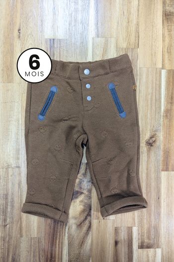 Pantalon marron taille réglable - Obaibi bébé 6 mois