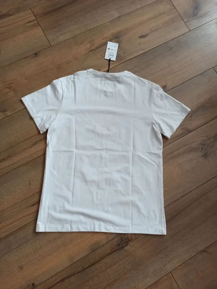 Tee shirt blanc tête de mort homme strass L - photo numéro 4
