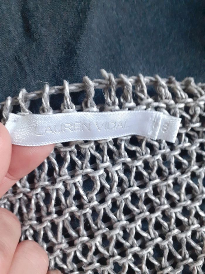 Pull crochet lin et coton S - photo numéro 4
