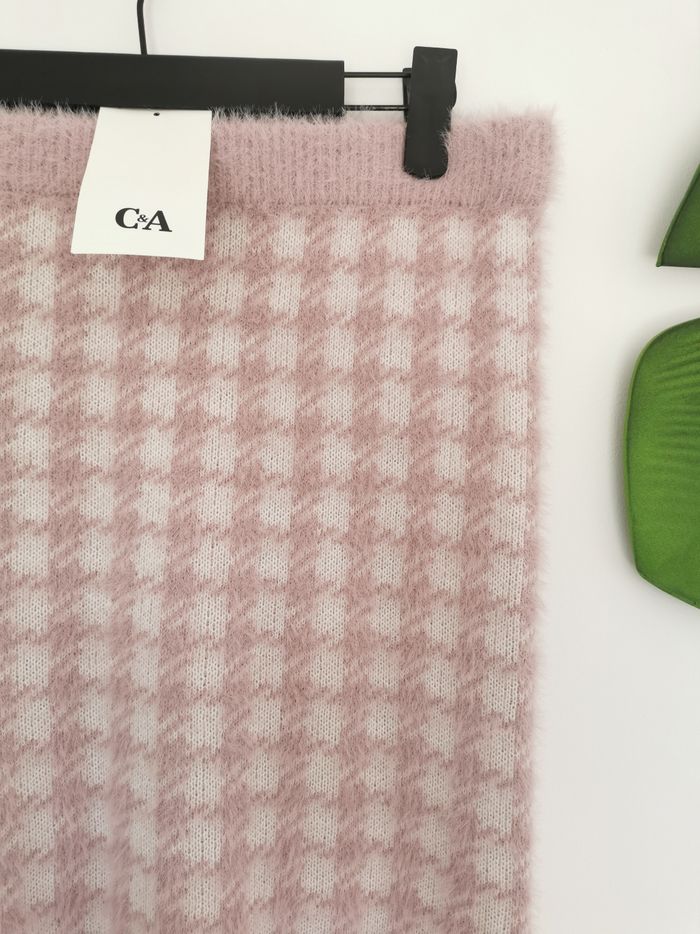 Mini jupe en tricot effet pied de poule Clockhouse C&A Taille XL - photo numéro 4