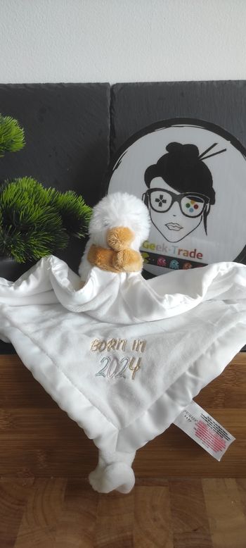 doudou mouchoir primark born in 2024 oiseau poussin canard blanc jaune