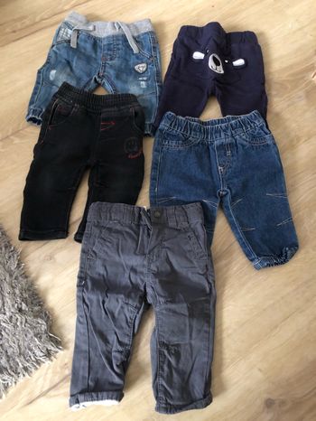 Pantalons x5 et salopette x1