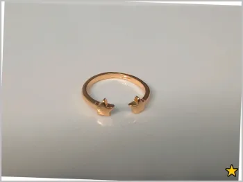 Bague dorée en acier inoxydable