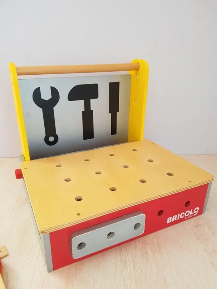 Coffret établi Bricolo de Janod et outils en bois - photo numéro 16
