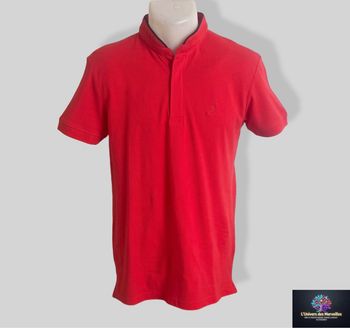 Polo rouge torrente col officier (Mao)  taille M