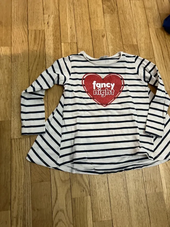 Haut raye Z Fancy night