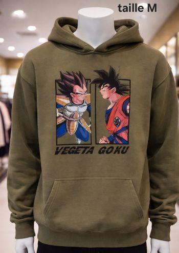 Sweat a capuche goku vs vegeta Taille M