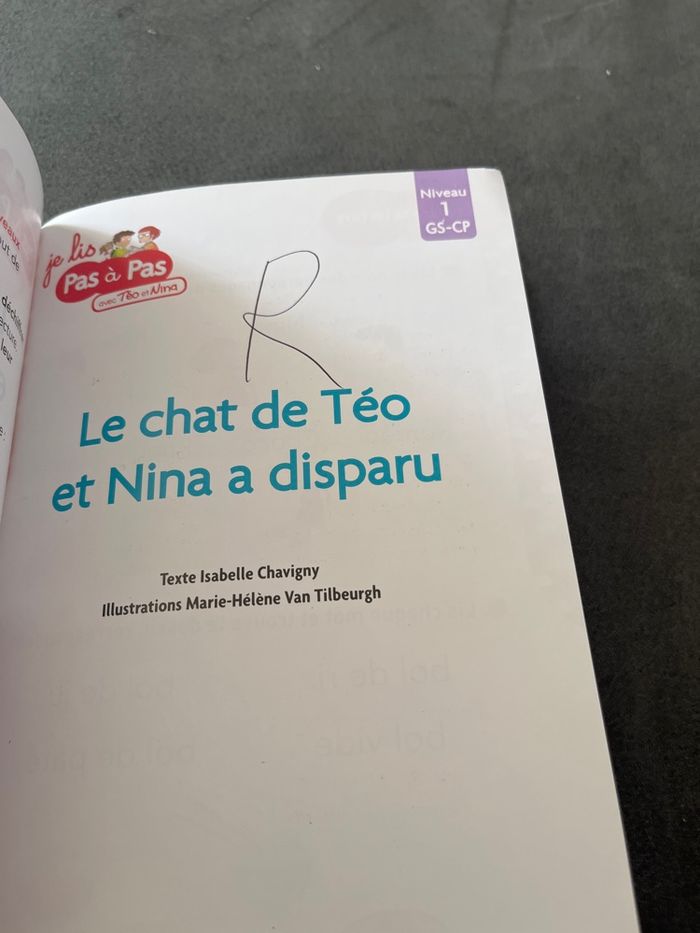 Livre cp le chat de teo et Nina a disparu - photo numéro 3